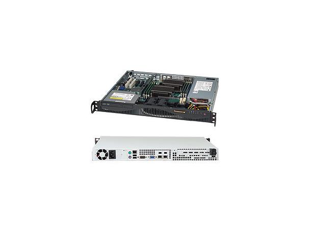 CSE-512F-350B 1U kabinett Supermicro, 350W PSU 